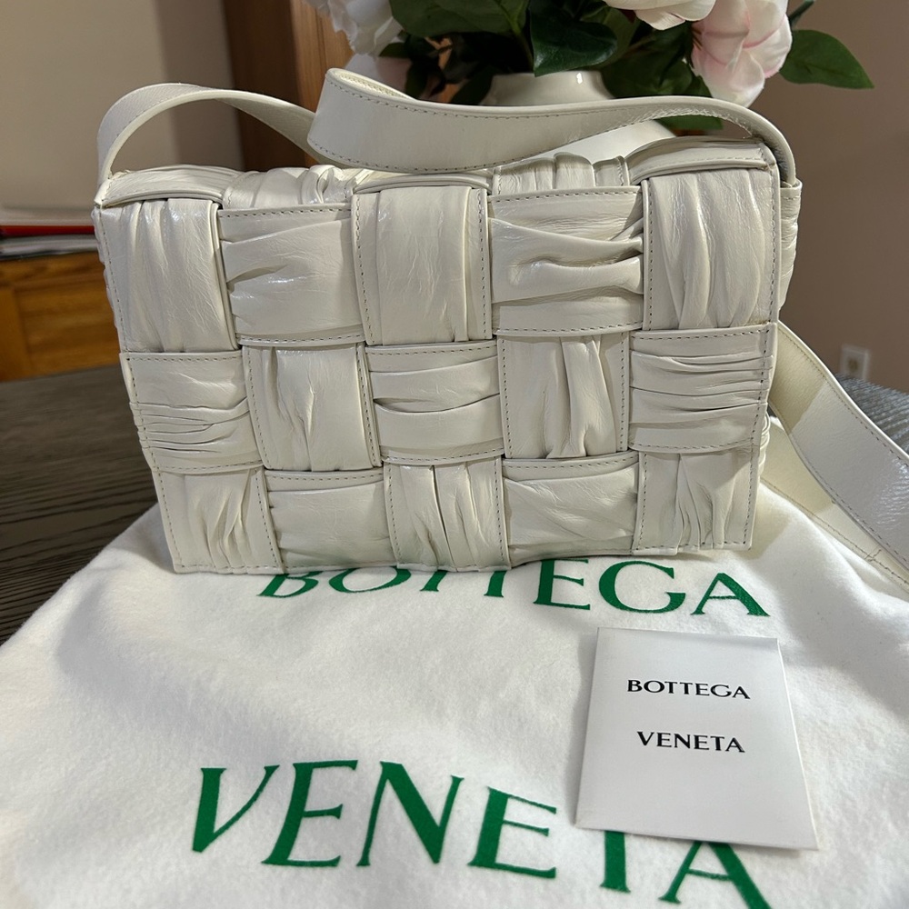 Bottega Veneta White Foulard Cassette Bag
